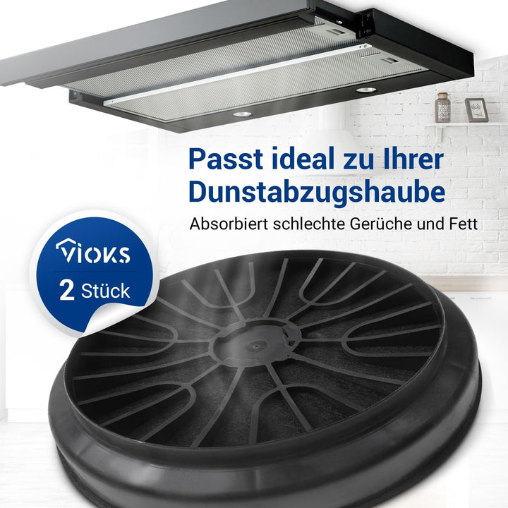 VIOKS 2x Kohlefilter Ersatz für Bosch Siеmens 796390 00796390 00743169 DHZ5276 DHZ5275 Z5138X1 LZ527