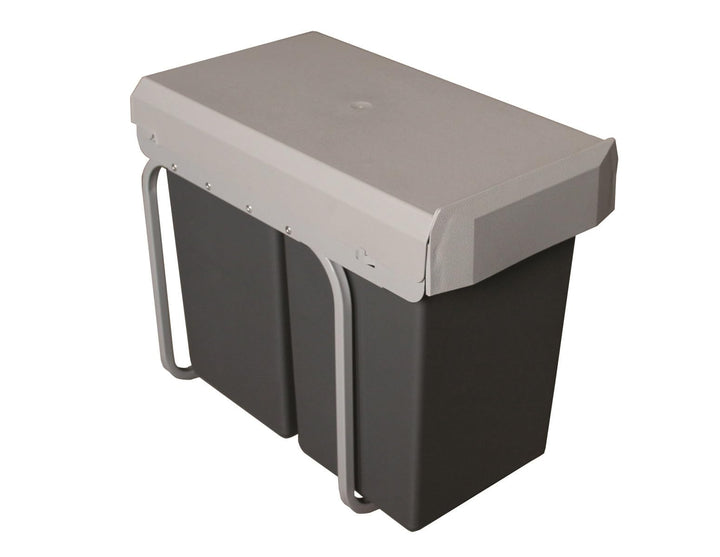 Victory Einbau-Abfallsammler Double Man - 28 Liter (2x14 Liter) Silber/anthrazit ab 30er Schrankbrei