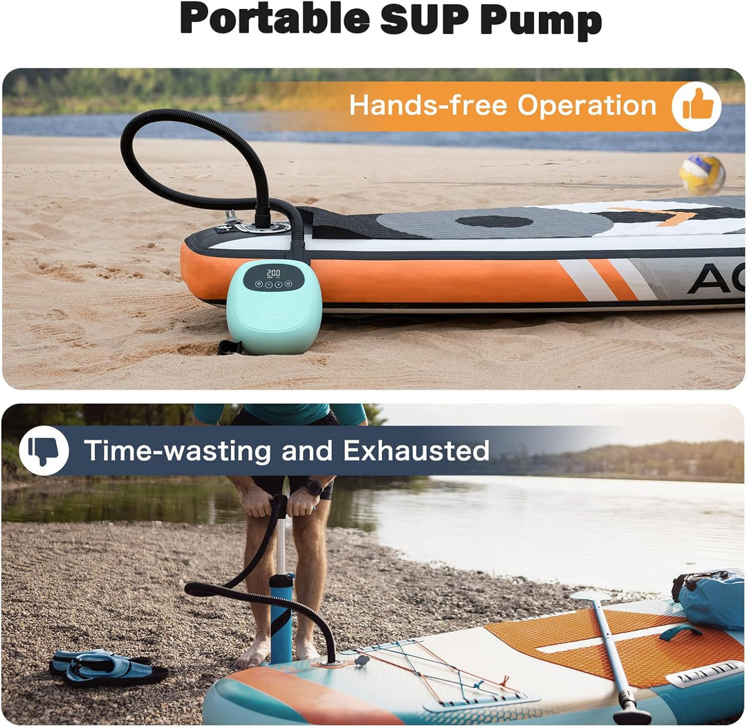 dwndpump SUP Pumpe Elektrische 20PSI, Schnelles Aufladen SUP Pumpe Elektrisch mit Akku, Tragbar Elek
