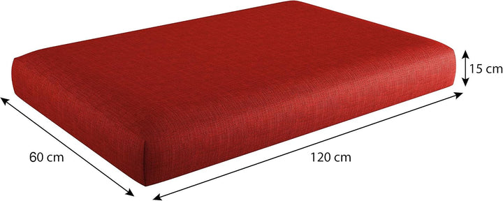 sunnypillow Palettenkissen für Gartenmöbel - Sitzkissen 120x60x15 cm - Palettenauflage für Palettens