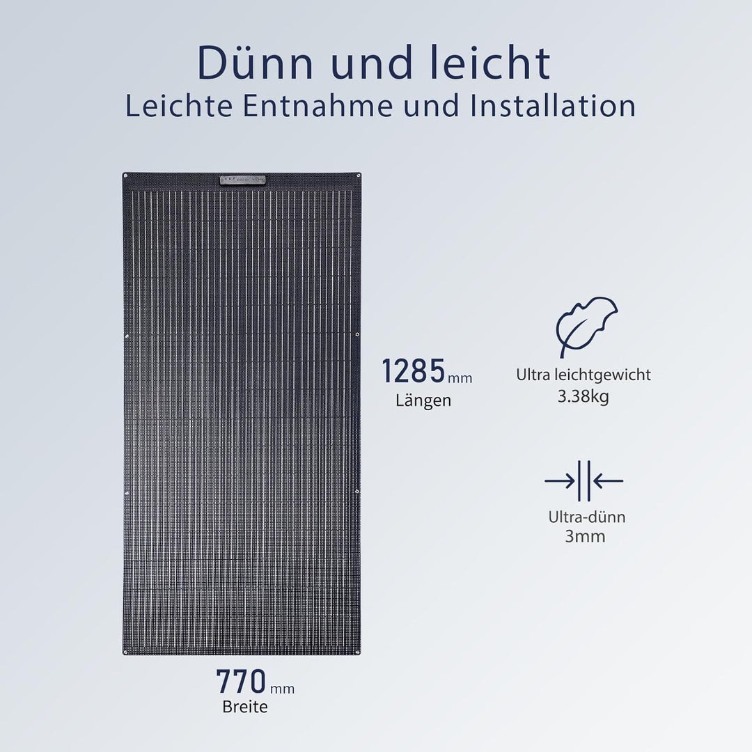 Flexibel Solarpanel 200W Monokristalline Flexible Solarmodul 200 Watt für 12V 24V Batterien Wohnwage