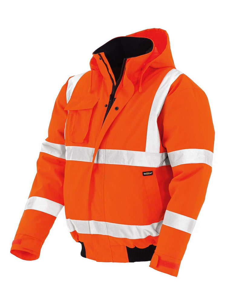 texxor 4119 Warnschutz-Pilotenjacke Whistler wasserdichte, winddichte Arbeitsjacke orange XL, XXL XX