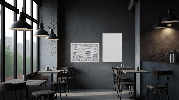 ALLboards Glasboard Magnetisch Perlweiss 90x60cm, Rahmenlos, Glastafel, Magnettafel, Gehärtetes Glas