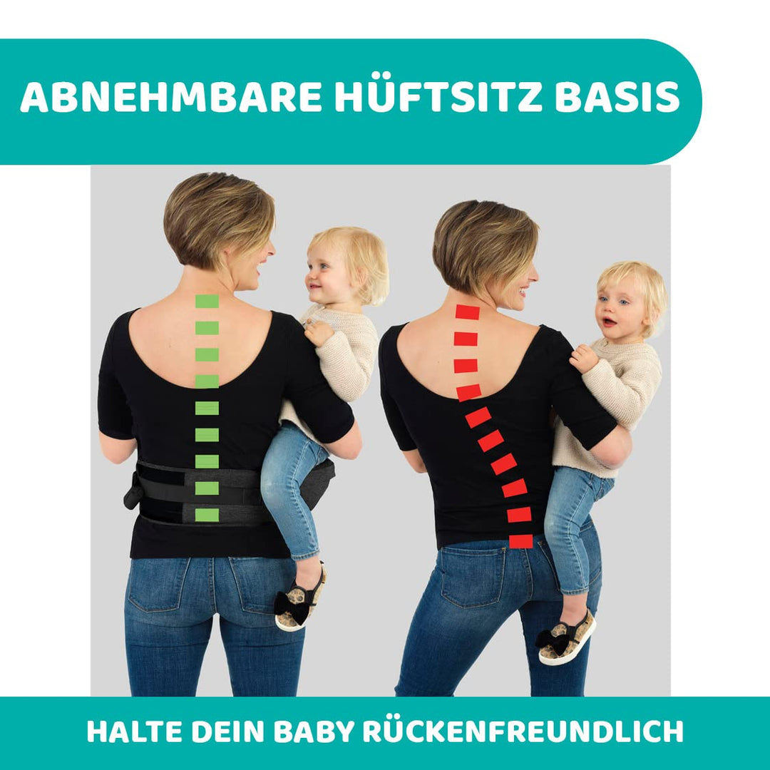 Chicco Hip Seat 3-in-1 Multifunktionale Babytrage mit festem Boden, abnehmbare Schultergurte und Sch