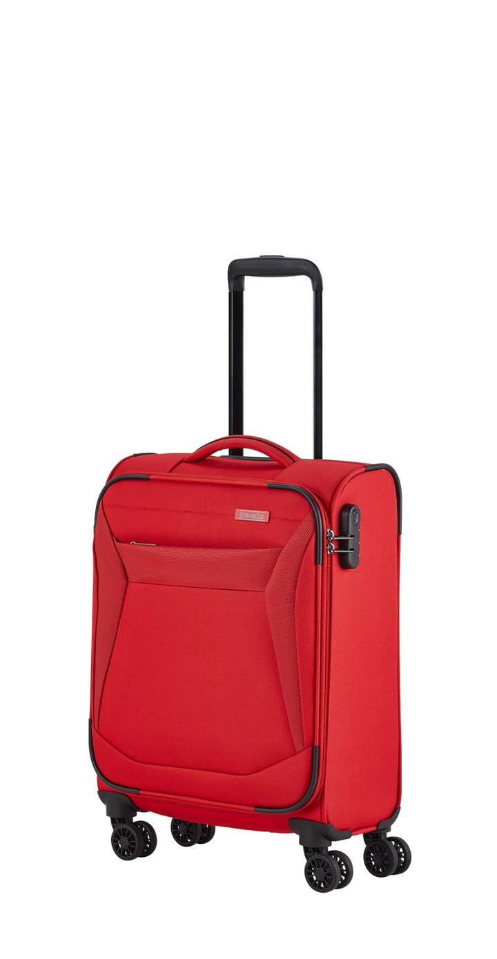 Travelite Handgepäck Trolley klein, Chios, Weichschale, 55x39x20 cm, 2,4 kg, mit 4 Doppelrollen & Za