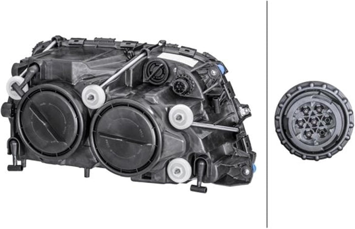 HELLA 1EH 009 513-311 FF/Halogen-Hauptscheinwerfer - links - für u.a. Mercedes-Benz Actros MP3