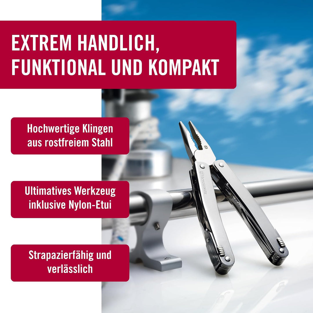 Victorinox Multifunktionswerkzeug Swiss Tool Spirit X Plus, 35 Funktionen, Swiss Made, Multitool mit