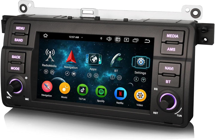Erisin Android 16 4GB+64GB 8-Kern Autoradio GPS Navigation für BMW 3er M3 E46 318 320 Rover 75 MG ZT