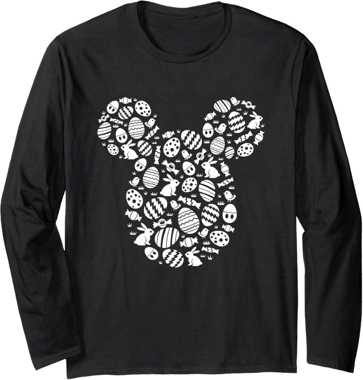 Disney Mickey Mouse Icon White Bunnies Easter Langarmshirt