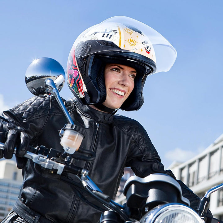 NENKI Jethelme Halbhelme Rollerhelm Sturzhelm Chopper Helm,Motorradhelm ECE 22.06 mit Doppelvisier S