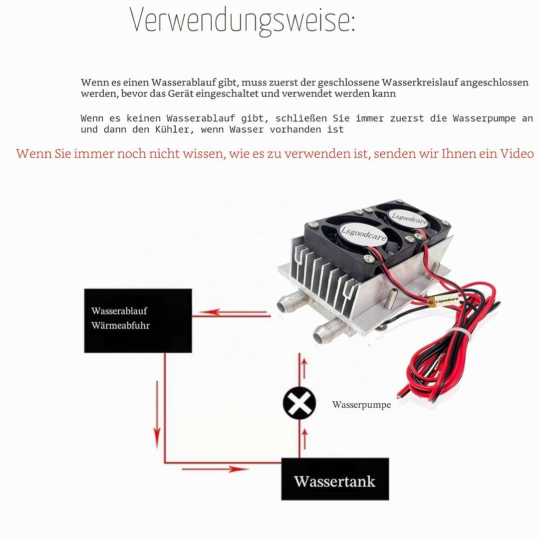 Lsgoodcare 120W Halbleiterkühlung Kühlerkit DIY Peltier-Kühler 12V TEC1-12706 Kühlkörper-Modul Therm