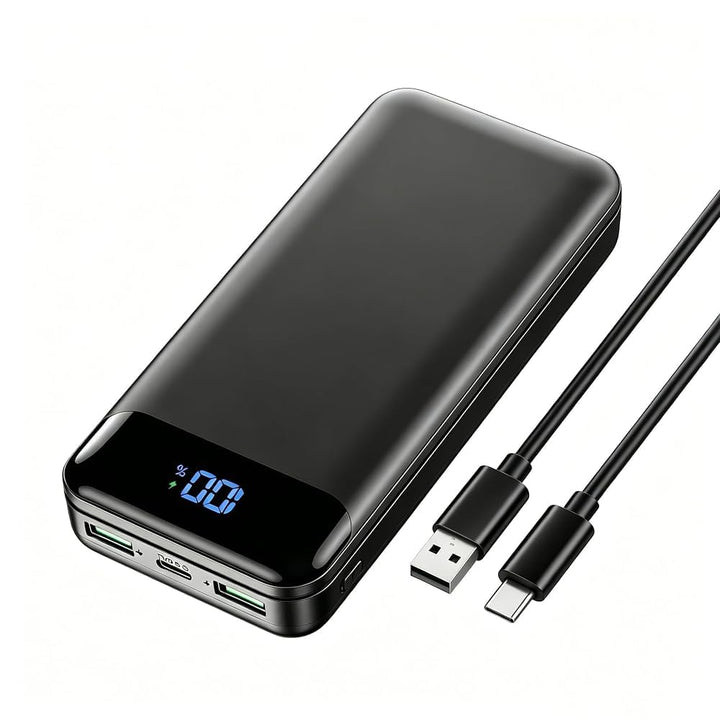 Enerwow Power Bank 27000 mAh, 22.5W Powerbank, USB C Externer Akkupack mit LCD Display, Tragbares La