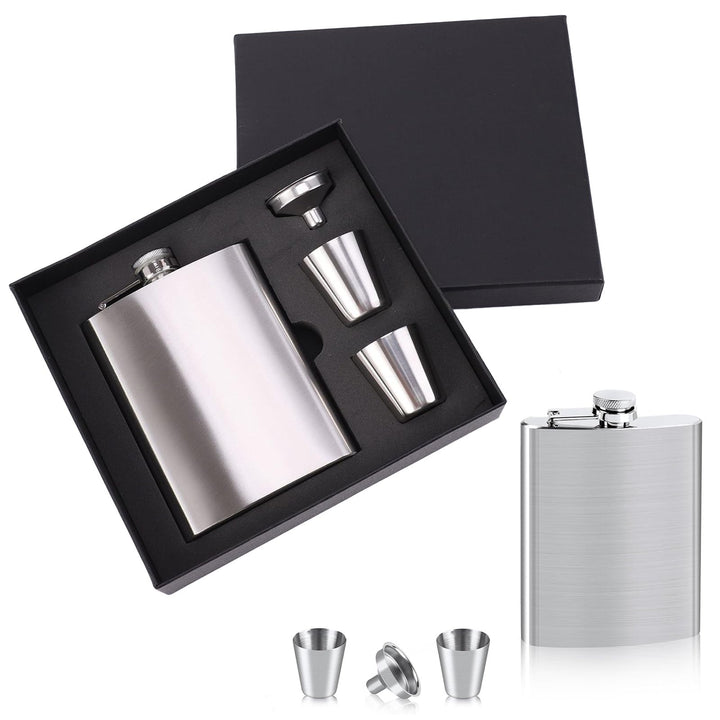 flachmann edelstahl,flask 8 oz mit mit trichter edelstahl und weinbecher,flachmann gross auslaufsich