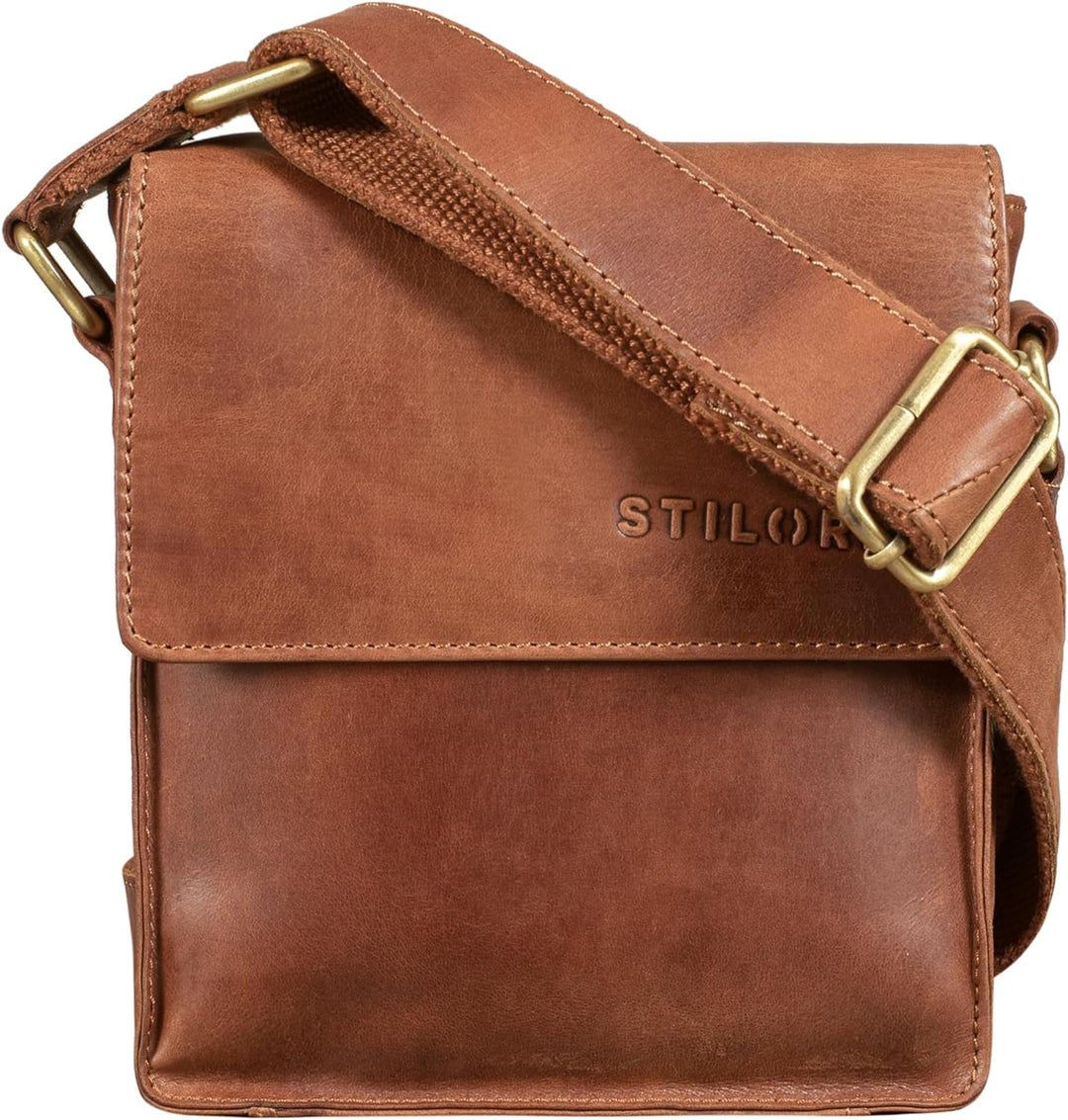 STILORD 'Nate' Herrentasche Leder klein Umhängetasche Schultertasche Männer Handtasche Messenger Bag