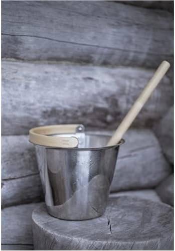 Rento Sauna Bucket and Ladle stainless steel