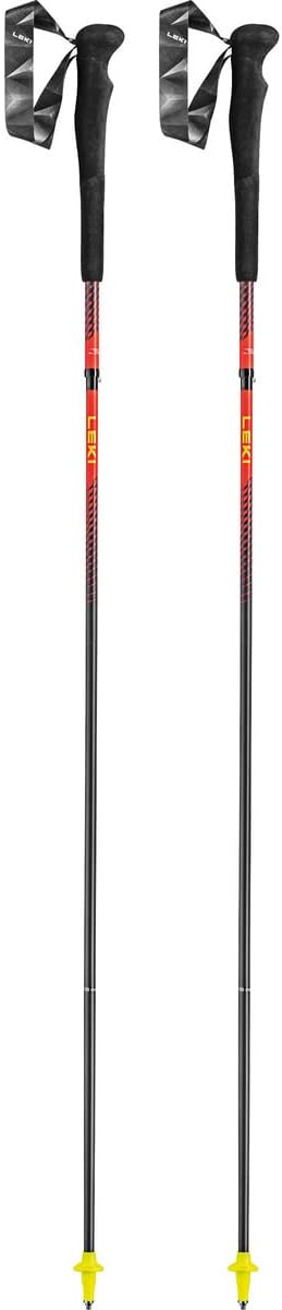 LEKI Cressida Stöcke bright red-neonyellow-natural 110CM, bright red-neonyellow-natural 110CM