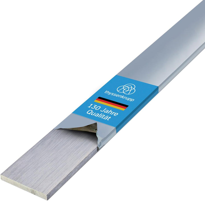 thyssenkrupp Flachprofil Edelstahl K240 geschliffen 40 x 5 mm in 1000 mm Länge | Flachstahl Flachsta