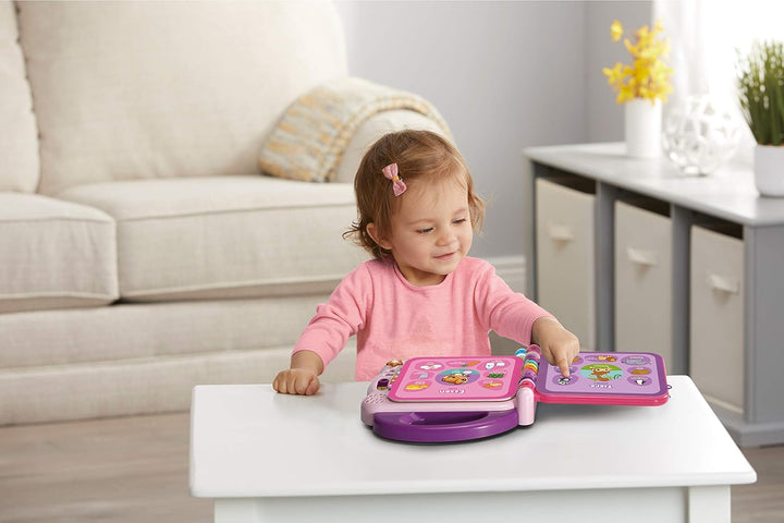 VTech Baby Mein 100-Wörter-Buch pink – Interaktives Bilderbuch zum Lernen erster Wörter mit 12 bilin