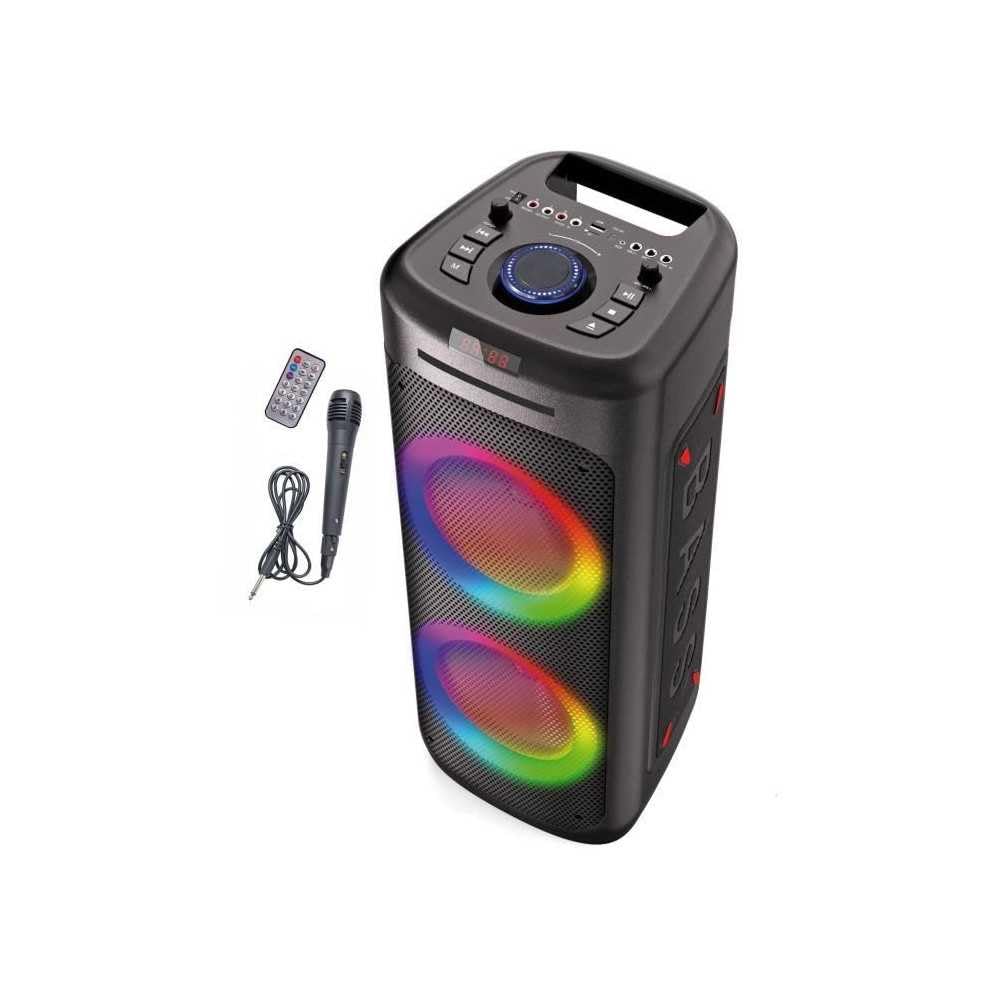 Leichter Lautsprecher mit CD -Laufwerk Inovalley MS06 -cd -xxl - Bluetooth 5.0 - 1000W - Karaoke -Fu