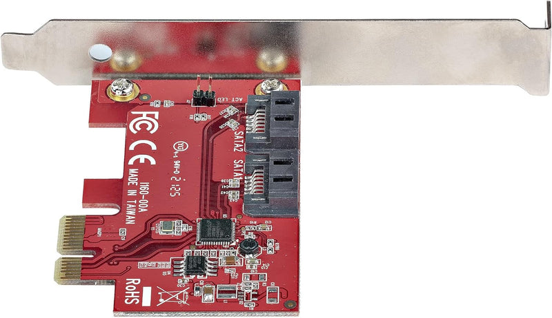 StarTech.com PCIe SATA Controller Karte - 2 Port SATA 3 Erweiterungskarte/Kontroller - 6Gbit/s - Vol