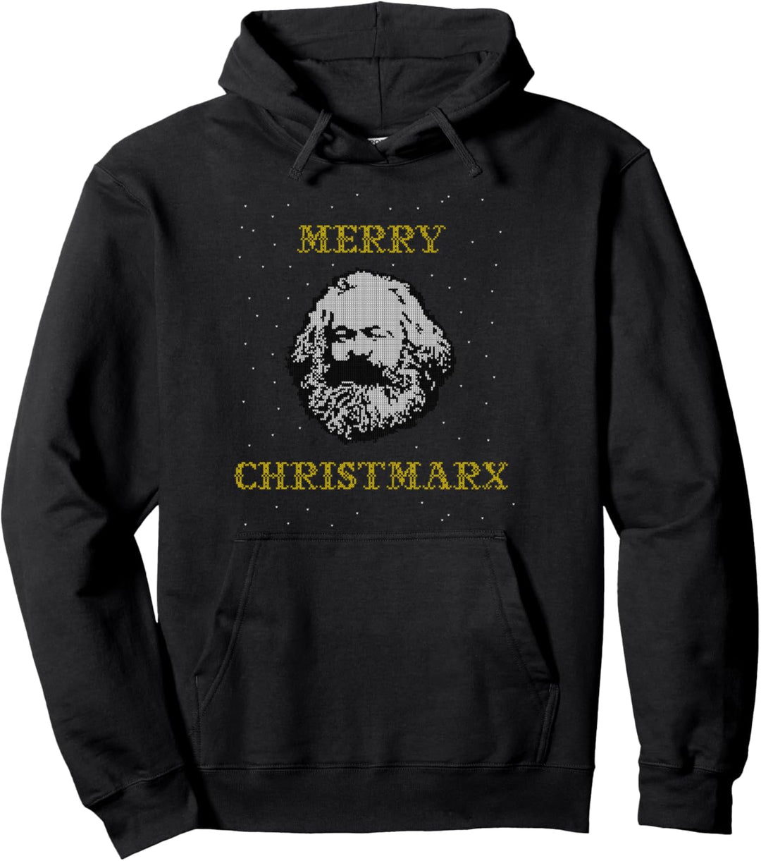 Karl Marx als Santa - Merry Christmarx Wortwitz für Linke Pullover Hoodie