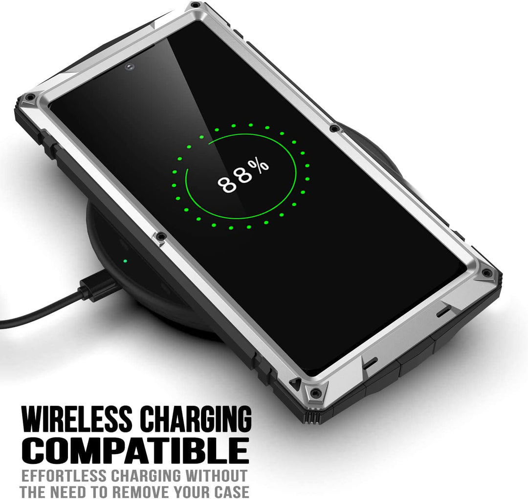 MIYIYQP Kompatibel mit Samsung Galaxy S23 Ultra 5G Metall hülle, Powerful Hybrid Schutz stossfest wa