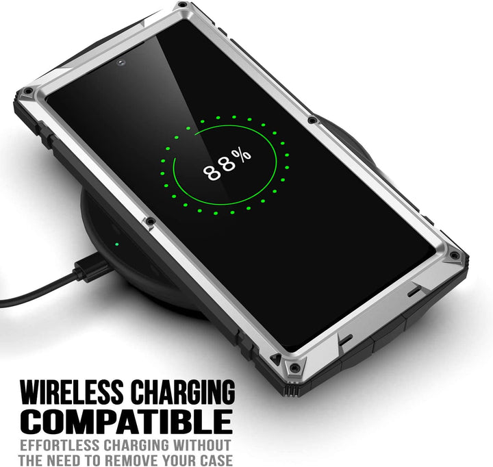 MIYIYQP Kompatibel mit Samsung Galaxy S23 Ultra 5G Metall hülle, Powerful Hybrid Schutz stossfest wa