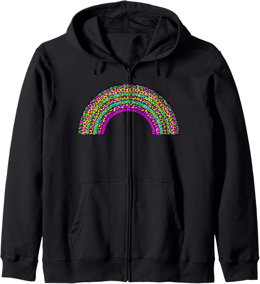 Leopardenmuster Regenbogen Tierdruck Gepard Bunt Kapuzenjacke