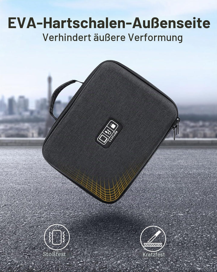 Luxtude Eva Kabeltasche Organizer, Gross Hartschale Elektronik Kabel Organizer Tasche Etui, Reise Ha