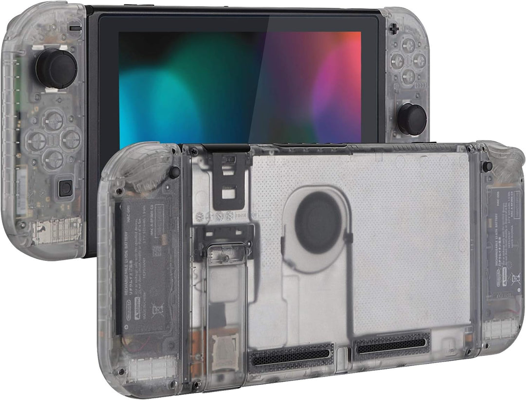 eXtremeRate Hülle Case für Nintendo Switch Joycon/Konsole, Rückgehäuse&Kickstand für Switch Console,
