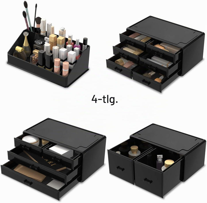 Readaeer Makeup Organizer/Kosmetik Aufbewahrungsbox/Schmink Aufbewahrungskasten in 4 Lagen， ist für