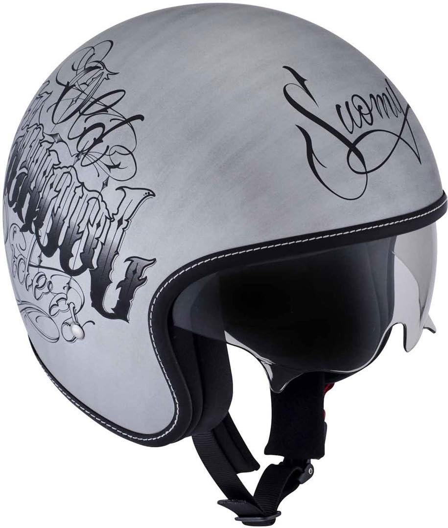 SUOMY Helm Vortex Schwarz Matt L L silber / schwarz, L silber / schwarz