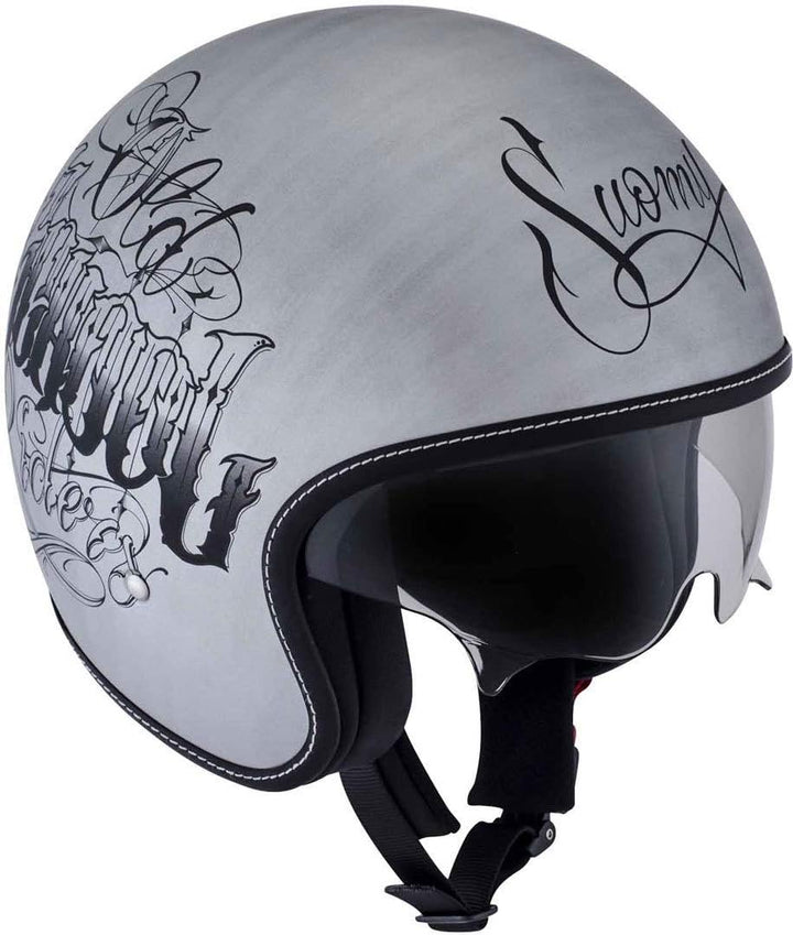 SUOMY Helm Vortex Schwarz Matt L L silber / schwarz, L silber / schwarz