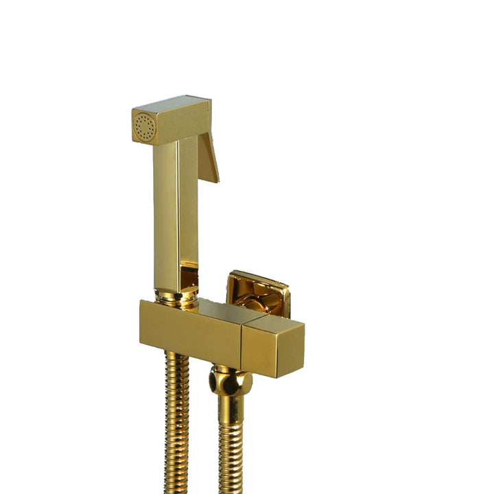 Handheld Toilette Bidet Sprüher, Gold All Copper Square Bidet Wasserhahn, Hygienische Dusche WC für
