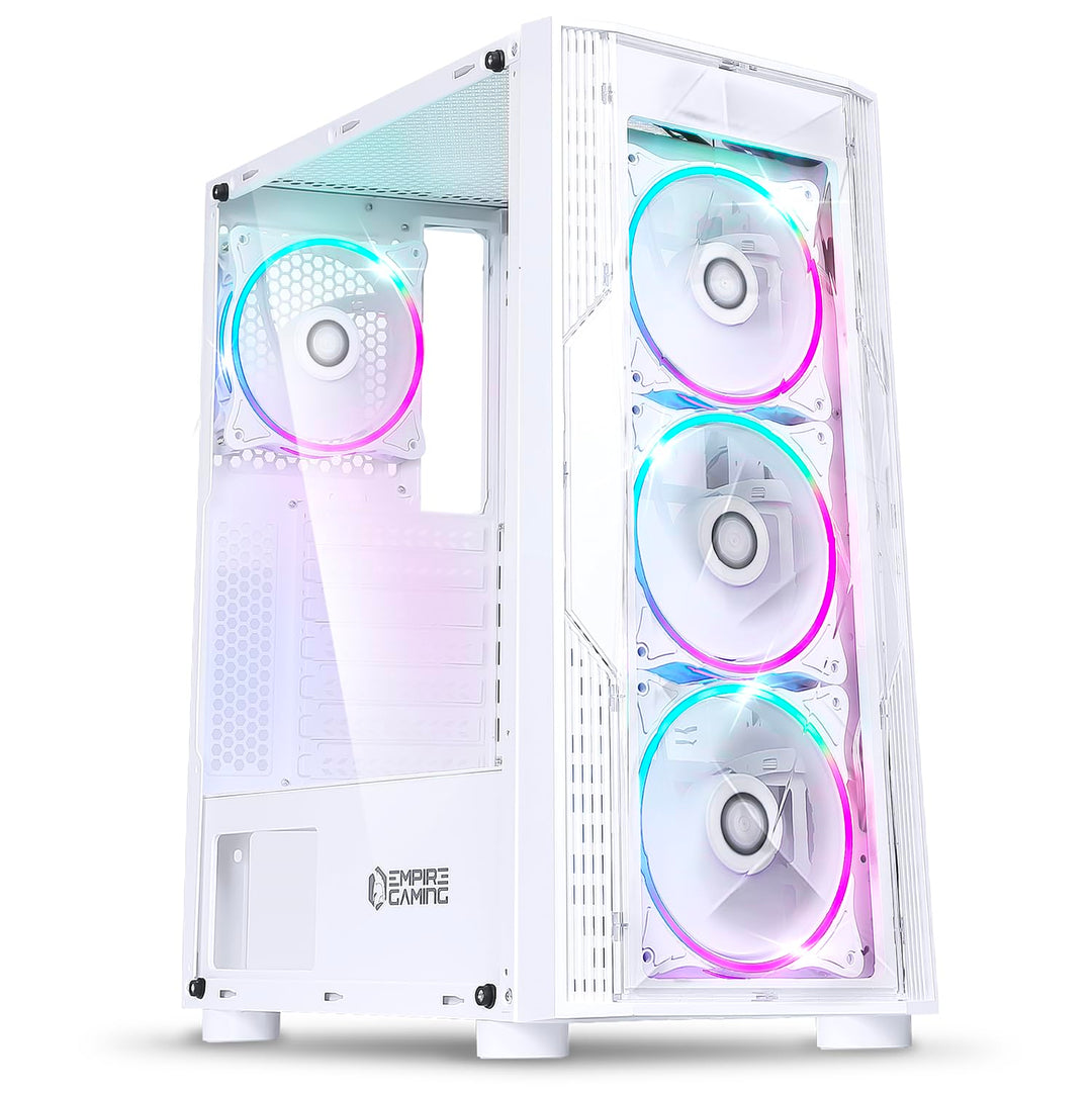 EMPIRE GAMING - PC-Gehäuse für Gamer Diamond – ARGB Medium Tower ATX/ITX – Plexiglasfront und Seiten