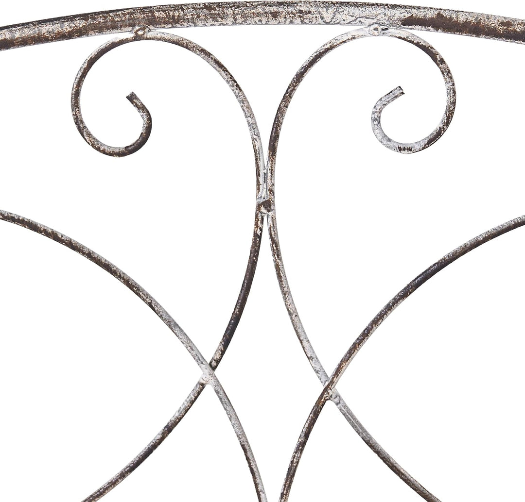 Beliani Gartenregal aus Metall Freistehende Regale für den Innenbereich Badezimmer Regale Grau Villa