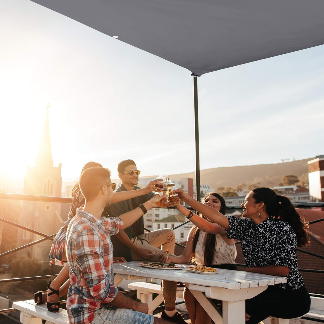 Relaxdays Sonnensegel rechteckig, wasserabweisend, UV-beständig, mit Spannseilen, Terrasse, Balkon,