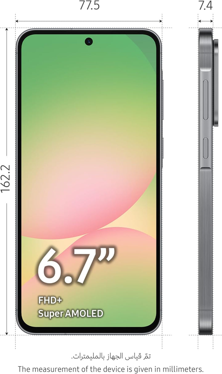Samsung Galaxy A56 5G, Smartphone Android, 256 Go de stockage, 8 Go de RAM, Graphite, 6 mises à Nive