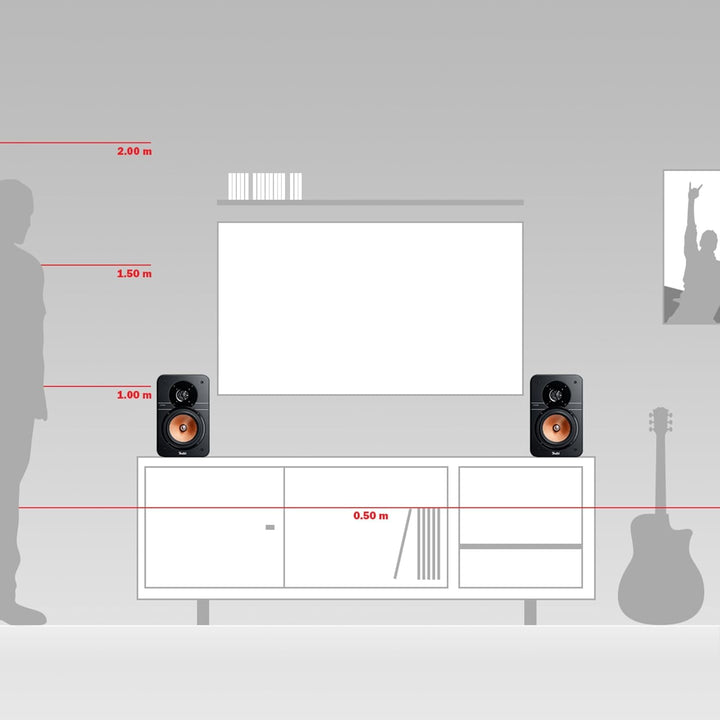 Teufel Ultima 20 - HiFi-Regallautsprecher, Kompakt & Leistungstark, Phase-Plug, Präziser Sound, 2-We