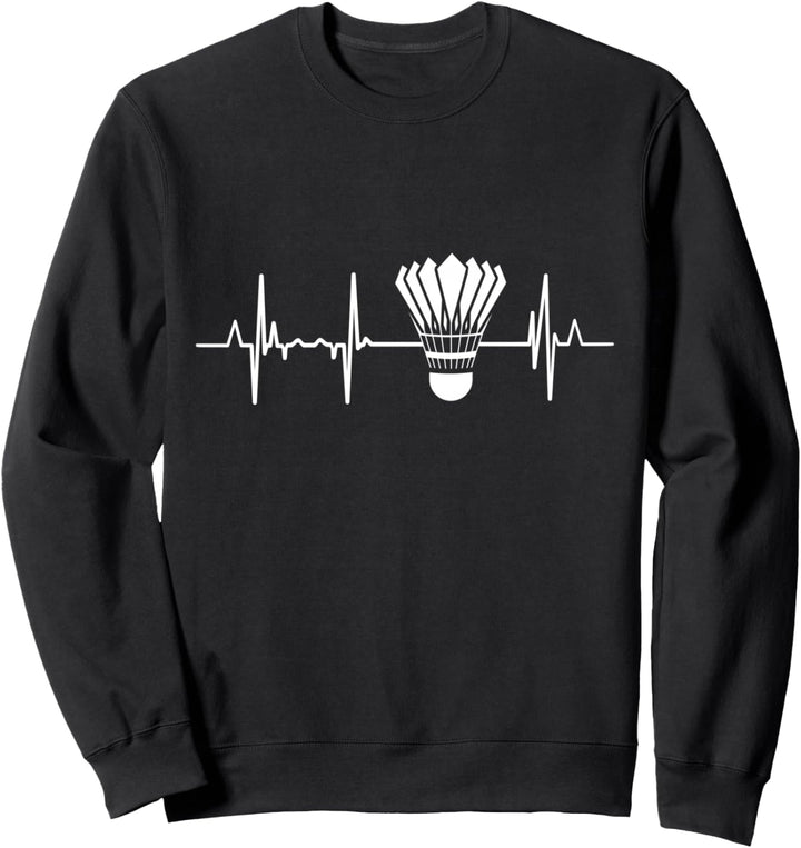 Badminton Herzschlag Federball Sweatshirt