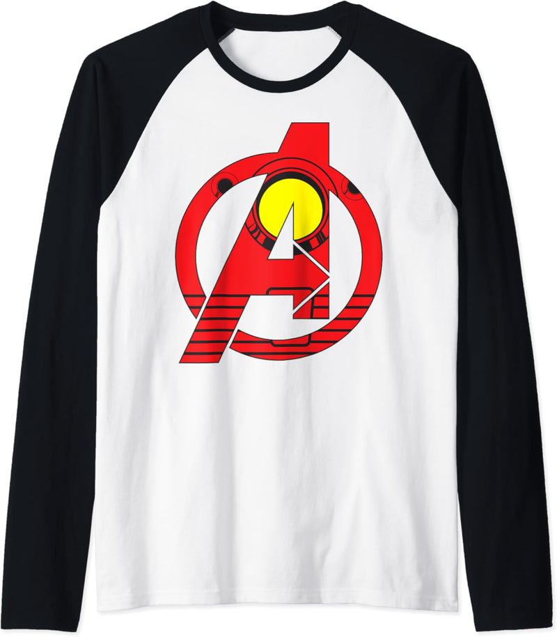 Marvel Avengers Iron Man Costume Fill Logo Raglan