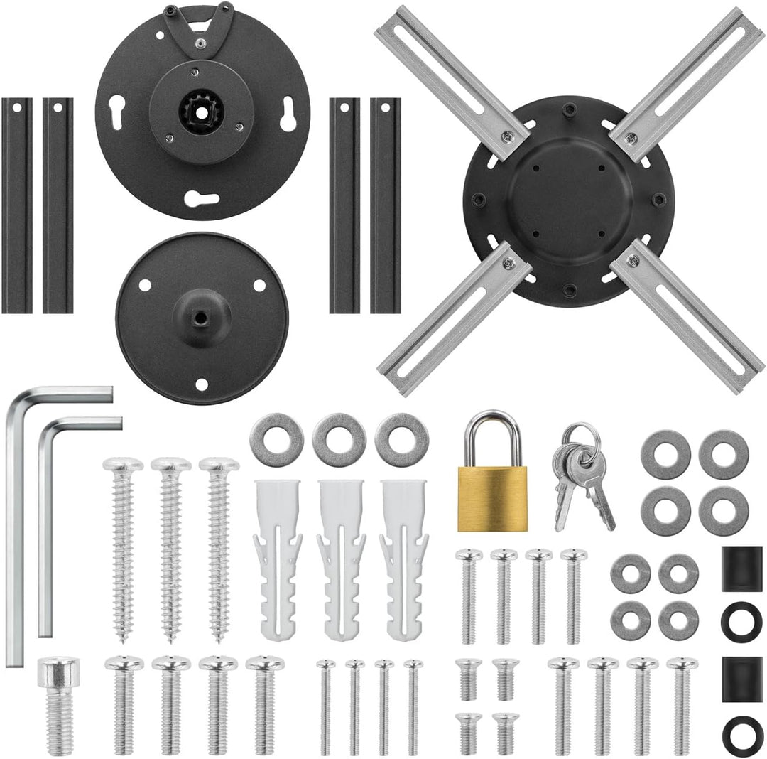deleyCON Universal Beamer Projektor Deckenhalterung +-15° Neigbar - 360° Schwenkbar - bis 20Kg - Dec