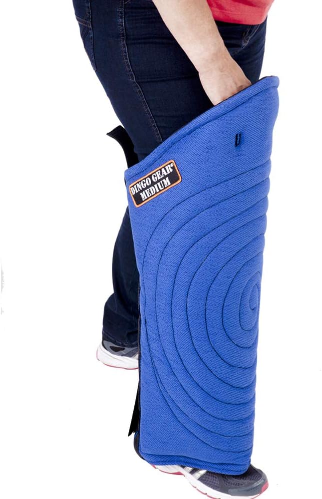 Dingo Gear Beinschutzmanschette Lange Soft,Weich aus Nylcot für das Biss-Training Handgefertigt Blau