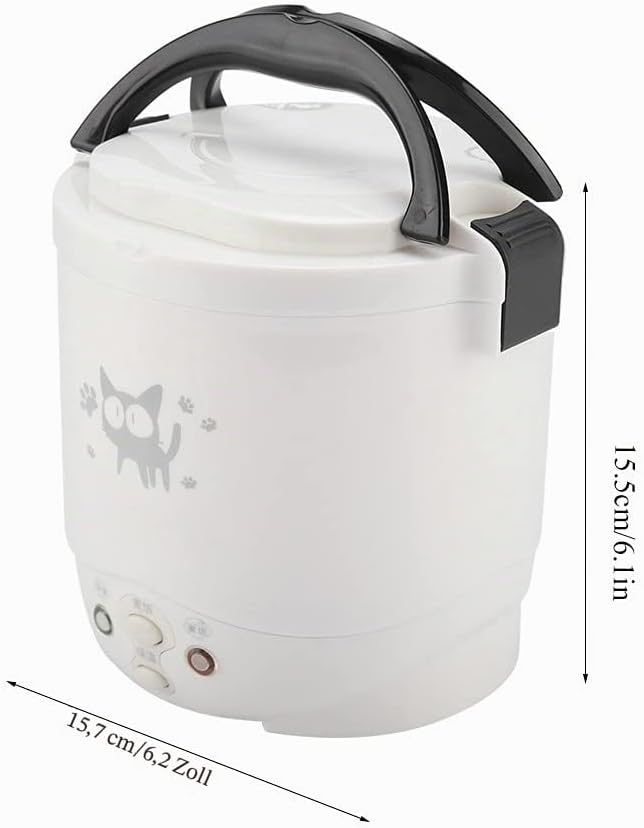 Elektrischer Reiskocher 12V 100W 1, 3 L Elektrischer Tragbarer Multifunktionaler Reiskocher Dampfgar