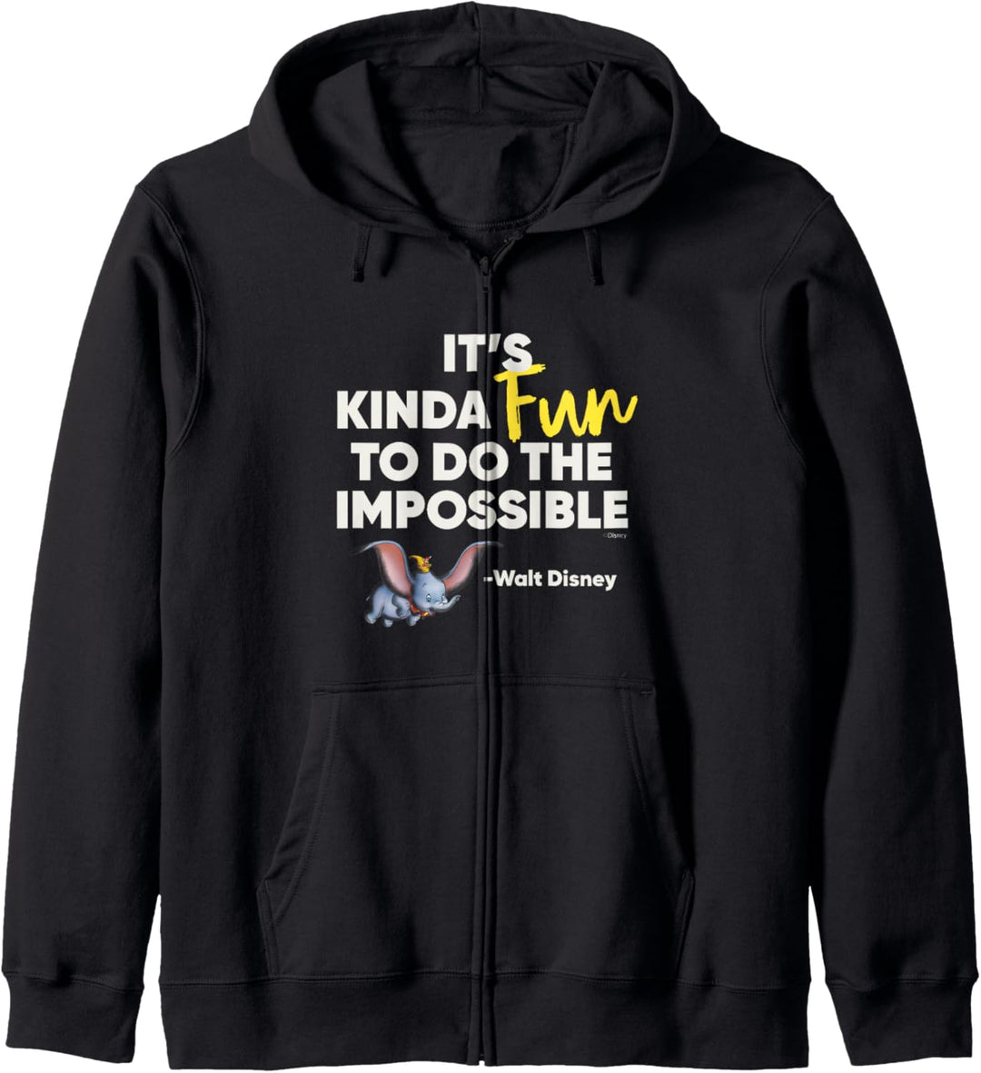 Disney 100 Walt Disney Quote Dumbo Do the Impossible D100 Kapuzenjacke