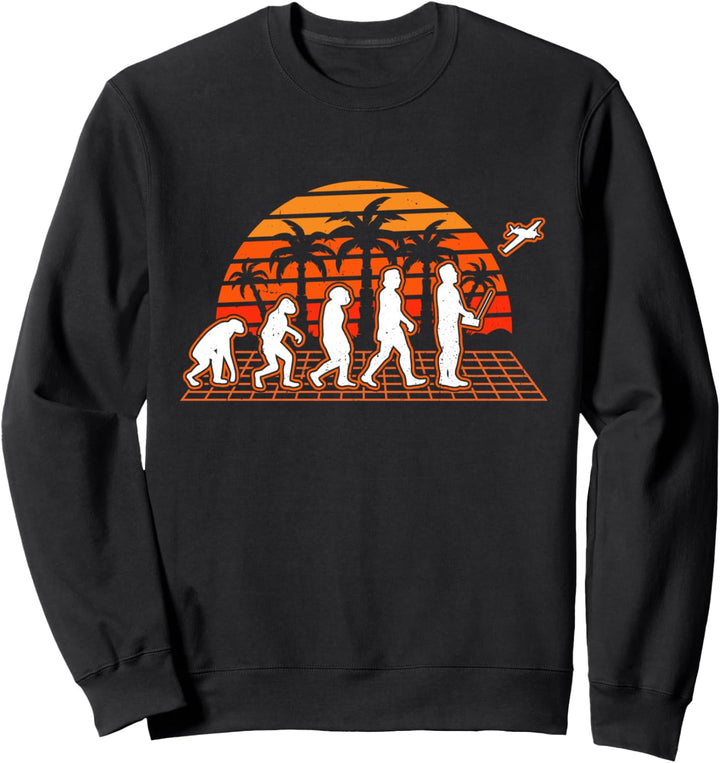 Modellflugzeug Evolution Retro Modellflieger Sweatshirt