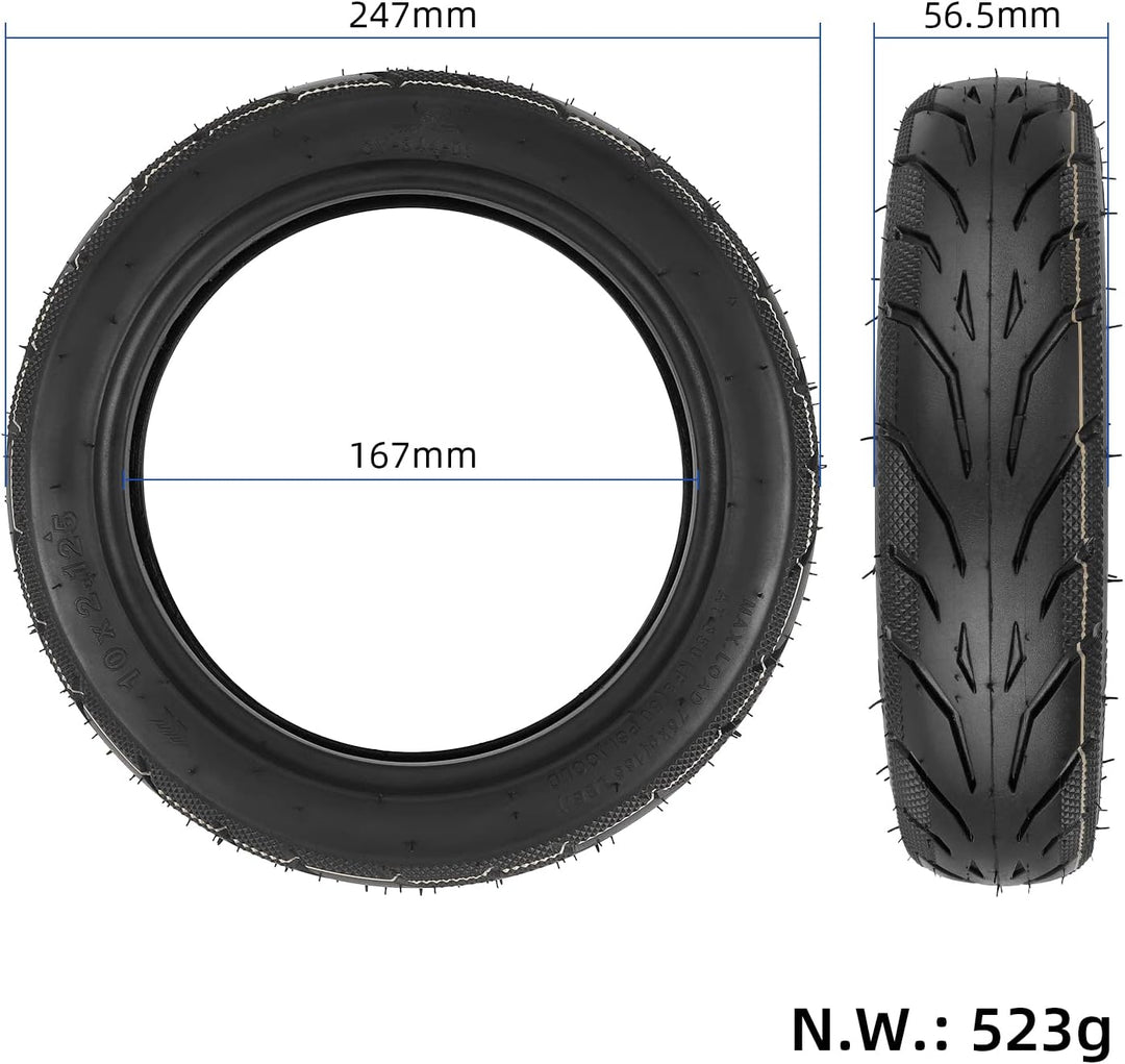 Fututech 10 x 2.125 Reifen und Schlauch für Segway Ninebot F20 F25 F30 F40 Ersatzteil Innertube-Schi