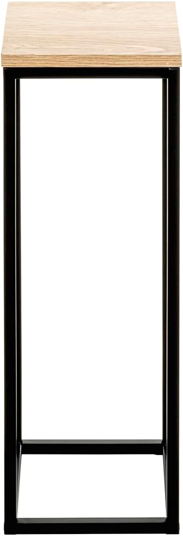 HAKU Blumensäule Eiche Natur, schwarz, MDF, Metall - Masse: B 19 x H 54 x T 19 cm, Style: Modern, B