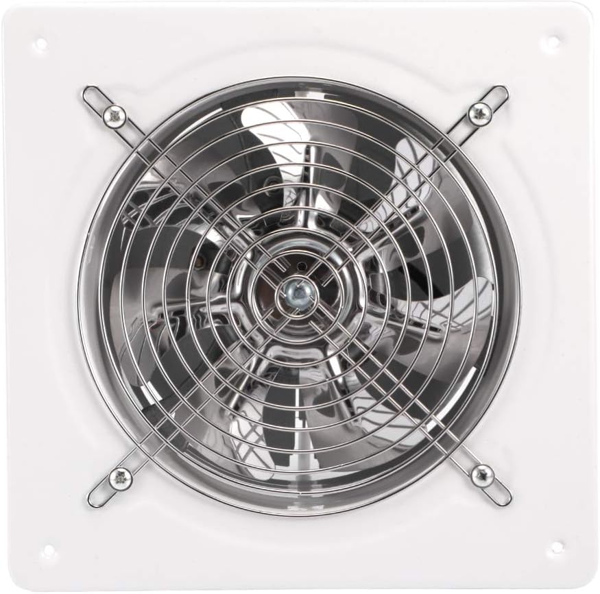 Ventilator Absaugventilator,20 V 180 mm Badlüfter Leiser mit Rücklaufklappe Leistungsstarke Wandvent