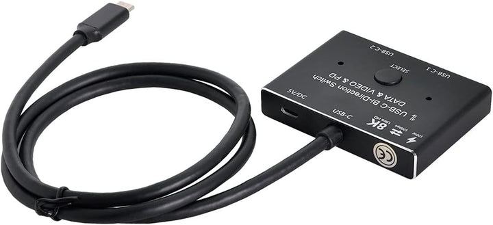 cablecc USB-C Bi-Direction Switch MST 1 zu 2 Hub unterstützt Videodaten PD 8K @ 30Hz 100W 10Gbps mit